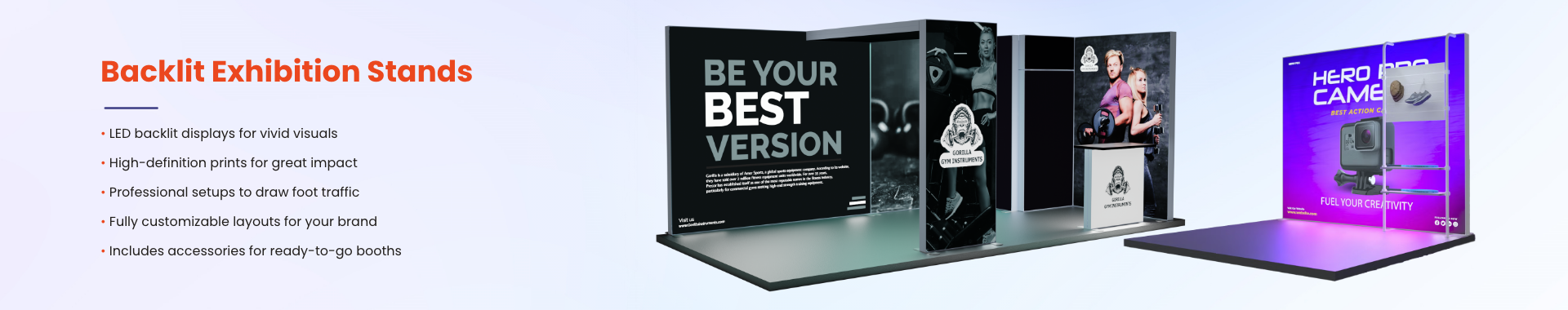Backlit Trade Show Booths Banner