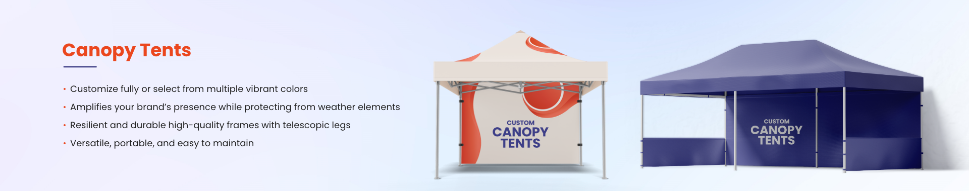 Category Banner canopy- Tents NZ