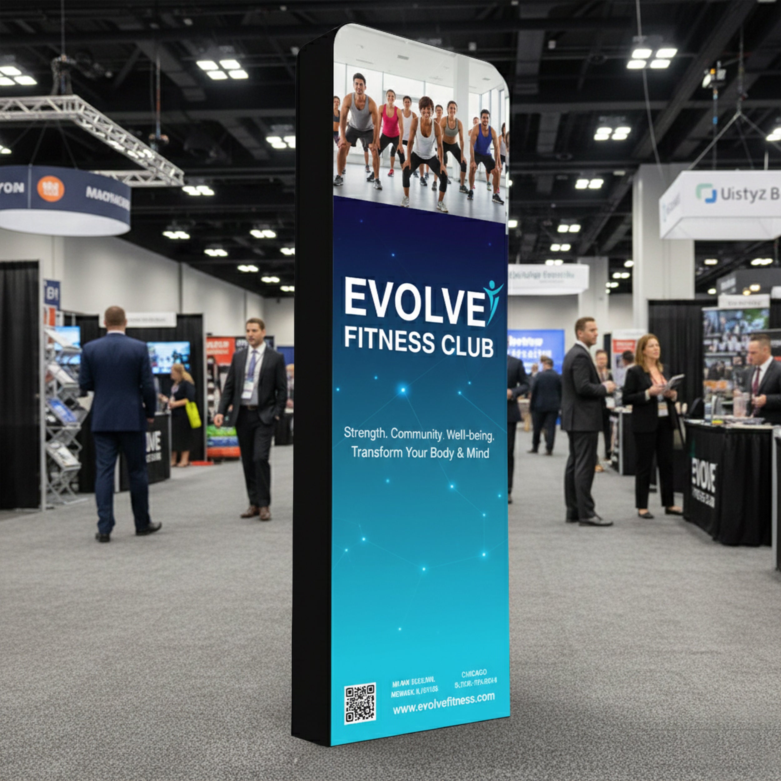Pop Up Vertical Tower Display for Exhibition