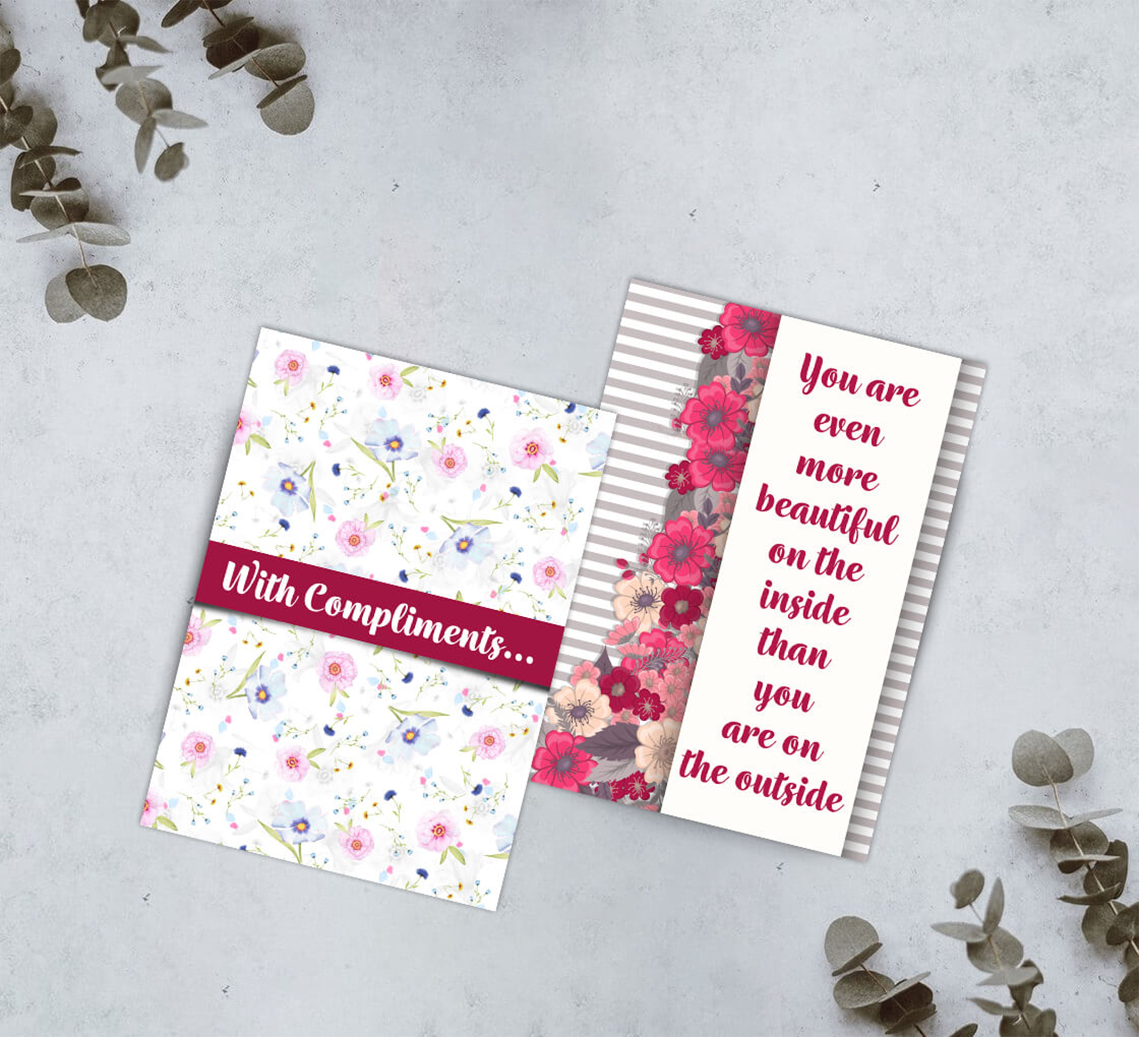 Flat Compliment Cards