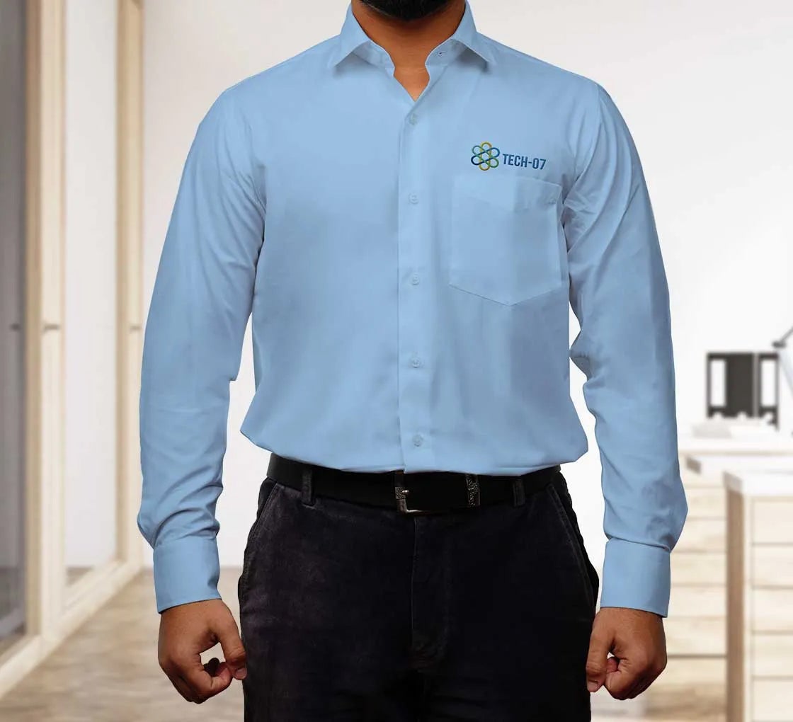 Custom Dress Shirt – Sky Blue