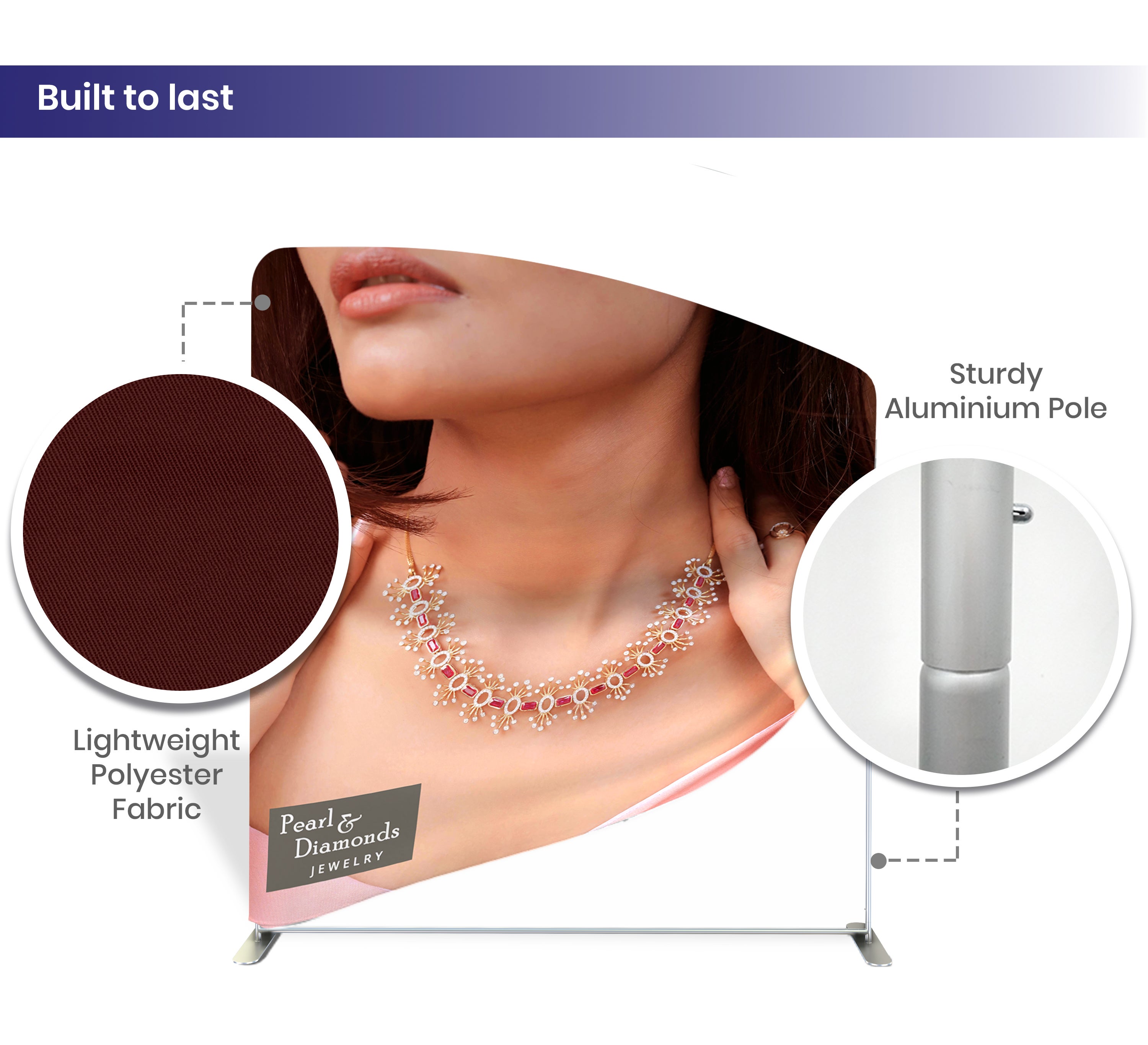 6m Inline Exhibition Stand  – Modular Kit with Media Display