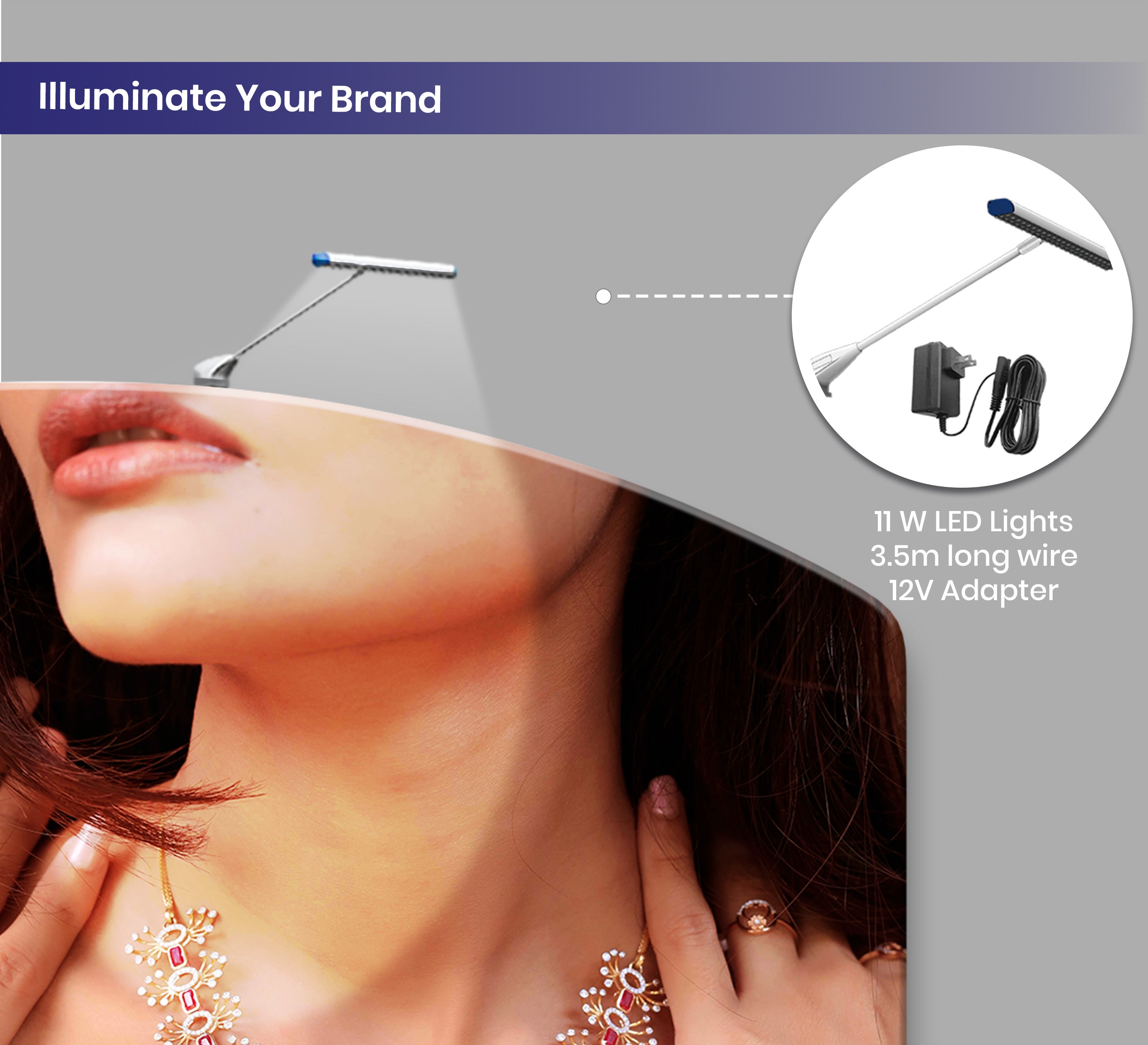 6m Inline Exhibition Stand  – Modular Kit with Media Display