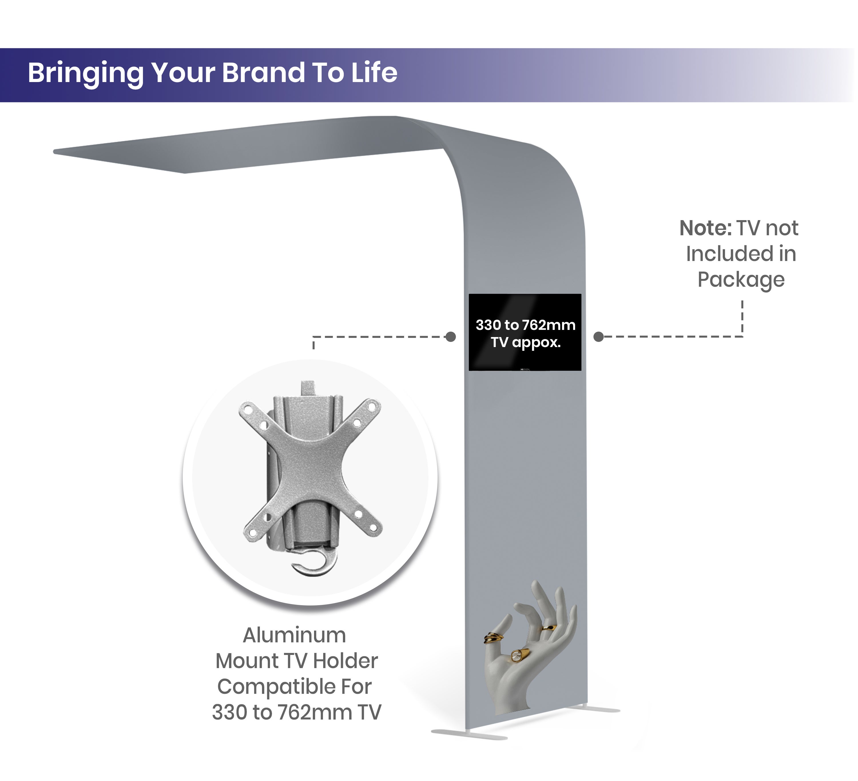 6m Inline Exhibition Stand  – Modular Kit with Media Display
