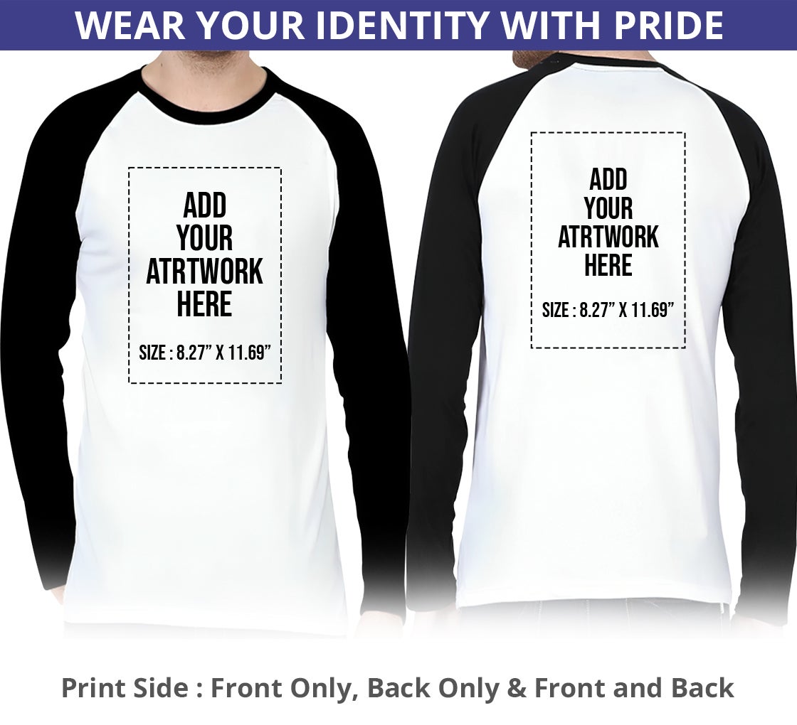 Men's Printed long Sleeves Raglan T-Shirt