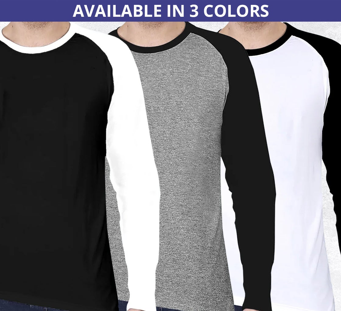 Men's Raglan T-Shirt - Long Sleeves: Save 20% Today! | BannerBuzz NZ