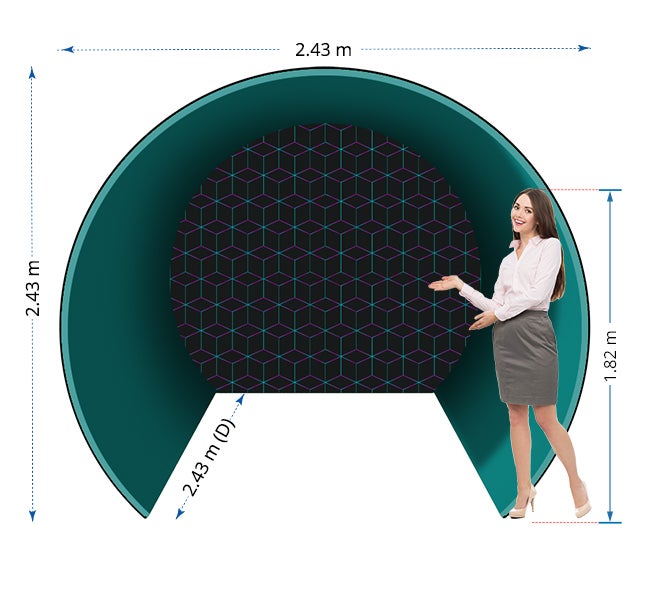 Half Circle Photo Booth Enclosure