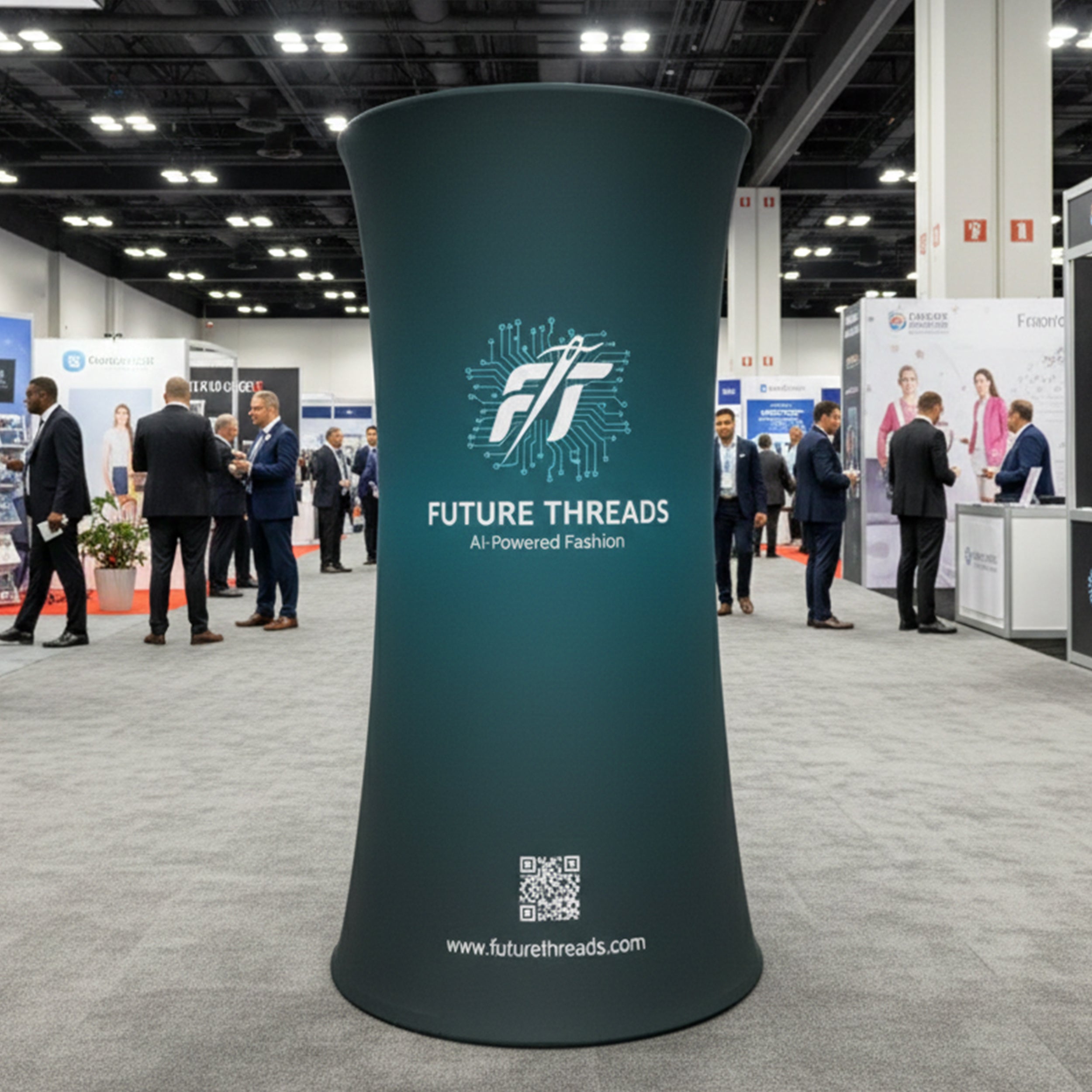 Fabric Pillar Tower Display Lifestyle Image 1 BBEXPOFPTO03_1_UK