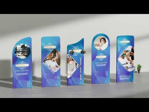 2m Magnetic Modular Fabric Display - Cross Island Shape