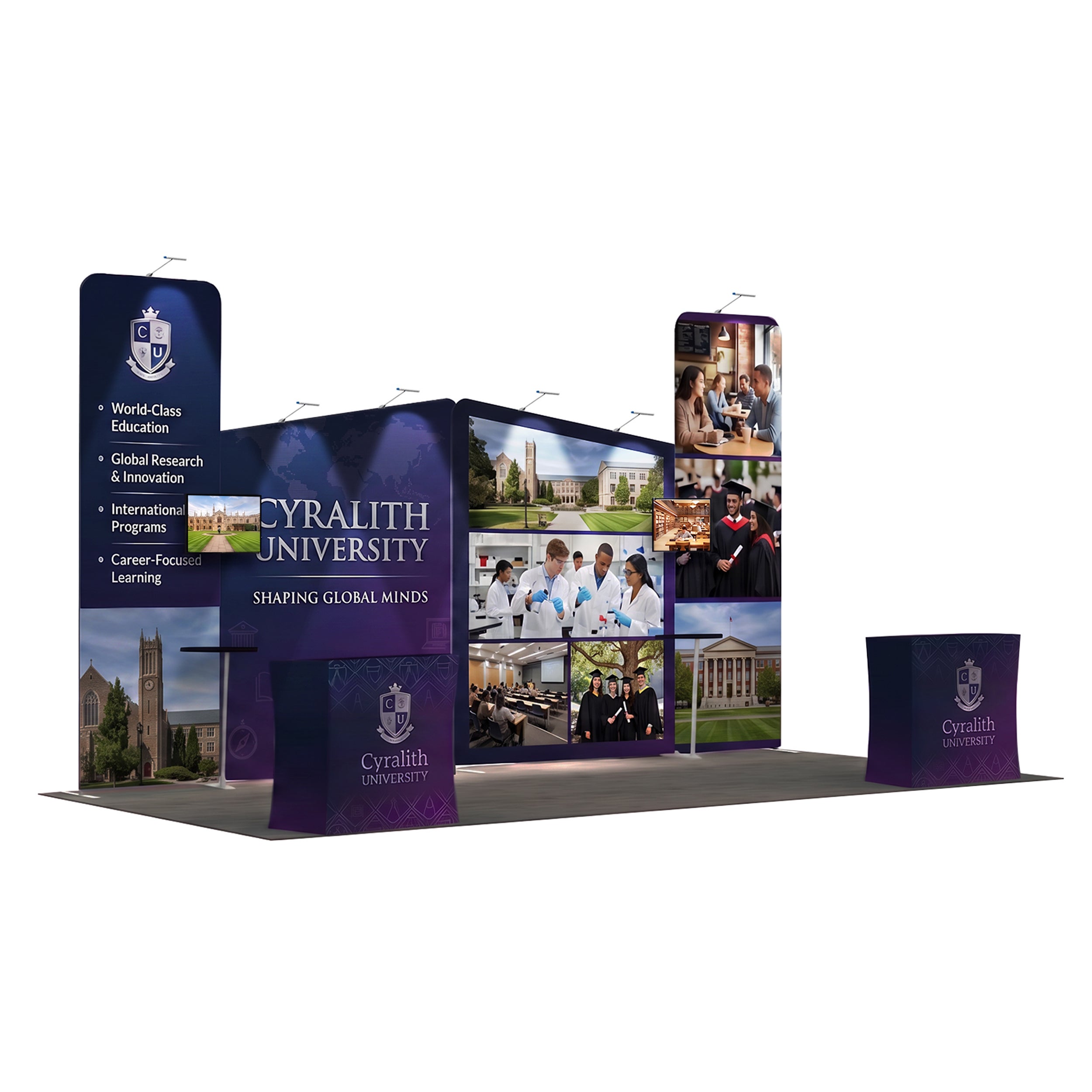 inline 20 ft inline trade show booth design 26 45 degree