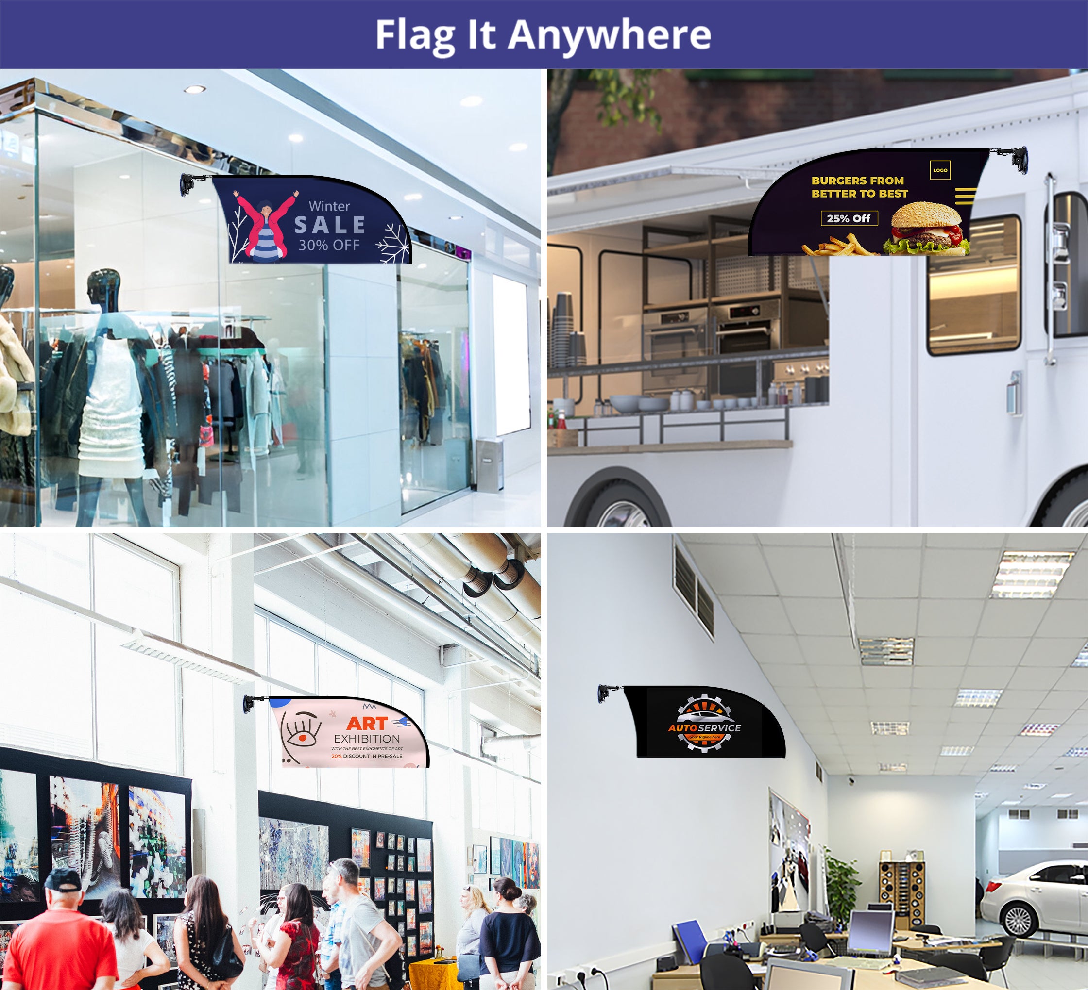 Suction Cup Flags - Blade - 8
