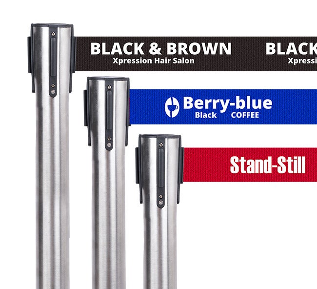 Retractable Belt Barrier Stanchion - Stainless Steel