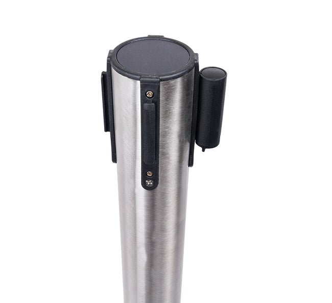 Retractable Belt Barrier Stanchion - Stainless Steel