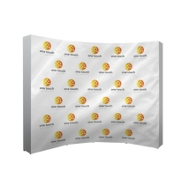 3 m x 2.4 m Step and Repeat Fabric Pop Up Curved Display