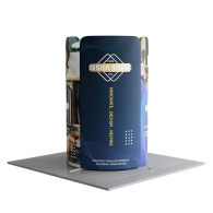 2m Magnetic Modular Fabric Display - Tower Island Shape