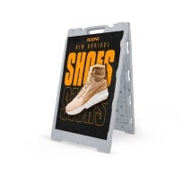 Plastic A Frame Sign - Deluxe White