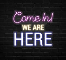 Come In We Are Open Neon Sign