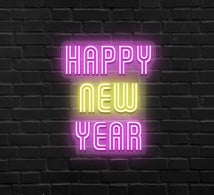 Happy New Year Bold Neon Sign