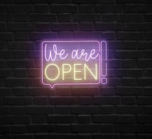 We Are Open Neon Sign