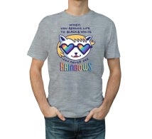 Men's Grey Printed T-Shirt - Crew Neck