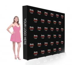 8 ft x 8 ft Step and Repeat Fabric Pop Up Straight Display