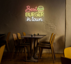 Best Burgers In Town Neon Sign