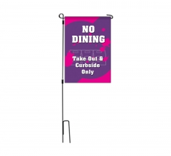 No Dining Take Out Curbside Garden Flags