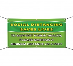 Social Distancing Saves Lives Vinyl Banners