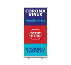 Coronavirus Health Alert Roll Up Banner Stands
