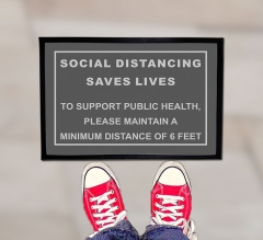 Social Distancing Saves Lives Outdoor Floor Mats