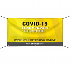 Covid 19 Temporary Closure Vinyl Banners