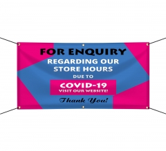 Enquiry Store Hours Vinyl Banners
