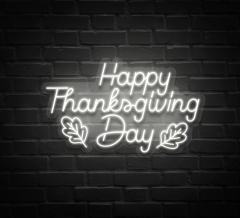 Happy Thanksgiving Wall Decor Neon Sign