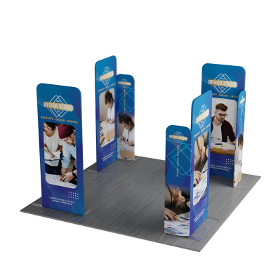 3m Magnetic Modular Fabric Displays - L Shape Four Corner Kit