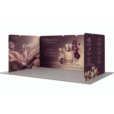 5x3m Magnetic Modular Fabric Displays - U Shape Curved
