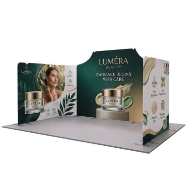 5x3m Magnetic Modular Fabric Displays - U Shape