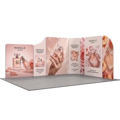 5x4m Magnetic Modular Fabric Displays - L Shape