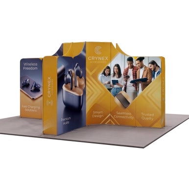 5x5m Magnetic Modular Fabric Displays - Island Shape