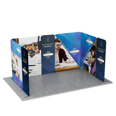 5x3m Magnetic Modular Fabric Displays - U Shape Curved