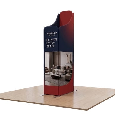 2m Magnetic Modular Fabric Display - Two Sloped & Straight Banner Stands