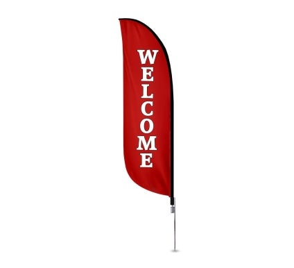 Pre-Printed Welcome Feather Flag