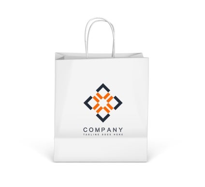 Printed White Paper Shopping Bags