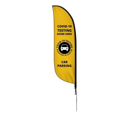 Pre Printed Testing Done Here Feather Flag