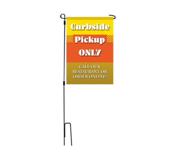 Curbside Pick Up Only Garden Flags