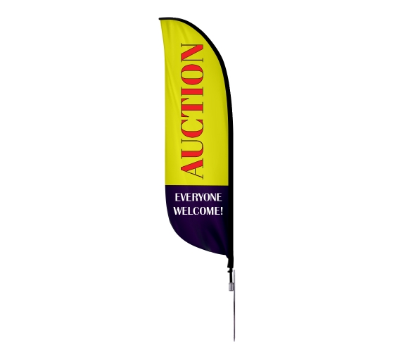 Pre Printed Auction Feather Flag