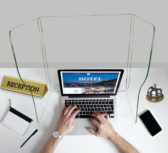 Sturdy Reception Desk Sneeze Guards Durable Sneeze Shields