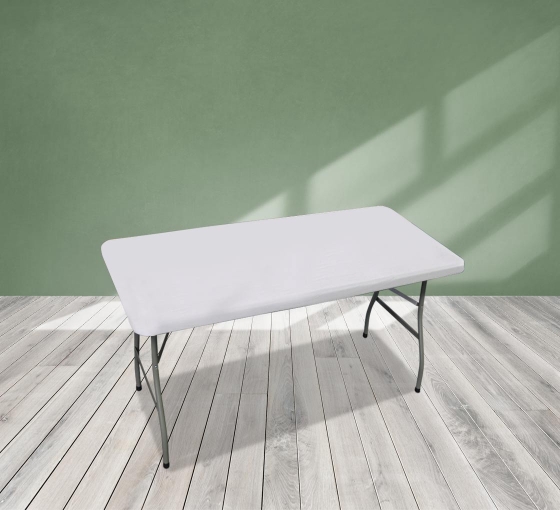 4' Rectangle Table Toppers - White