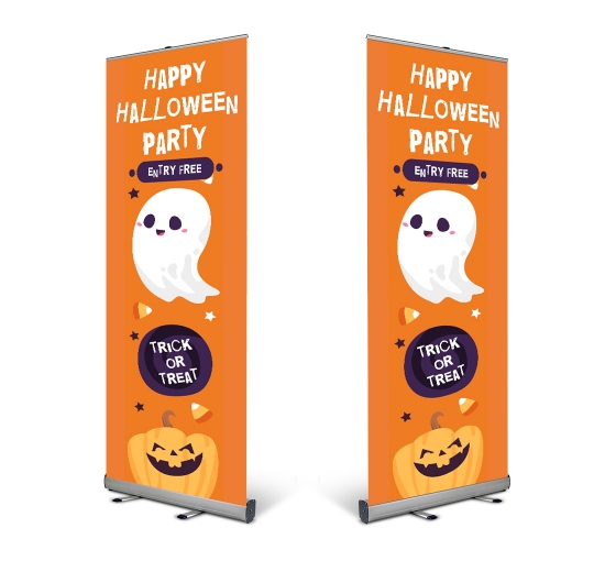 Halloween Pull Up Banner Stands