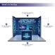 3m Backlit Exhibition Stand - LED Lightbox Display with Counter & Storage