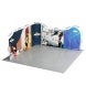 5x5m Magnetic Modular Fabric Displays - L Shape Island